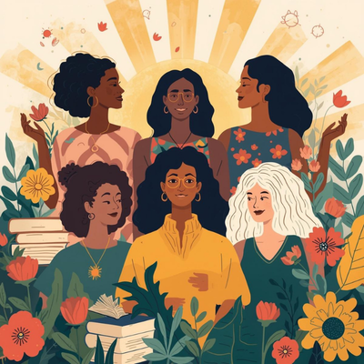 Graphic group Of Midlife Women