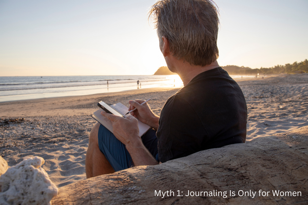 Man Journaling At Beach